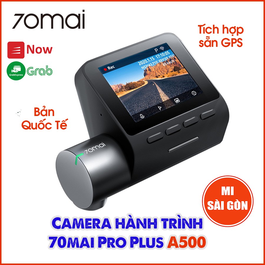 [BẢN QUỐC TẾ] Camera hành trình 70mai Dash Cam Pro Plus A500 - Tích hợp sẵn GPS
